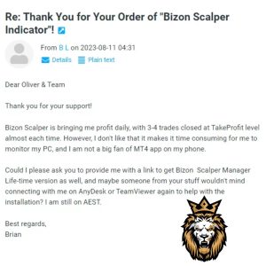 Bizon Scalper EA Manager Indicator MT4 4
